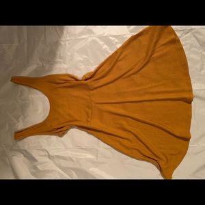 Ribbed Mustard Fit and Flare